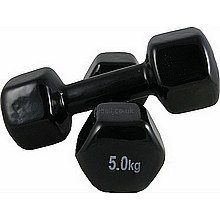 - Steel Hex Dumbbells are great for aerobic or strength training. - Vinyl dipped for easy cleaning. 