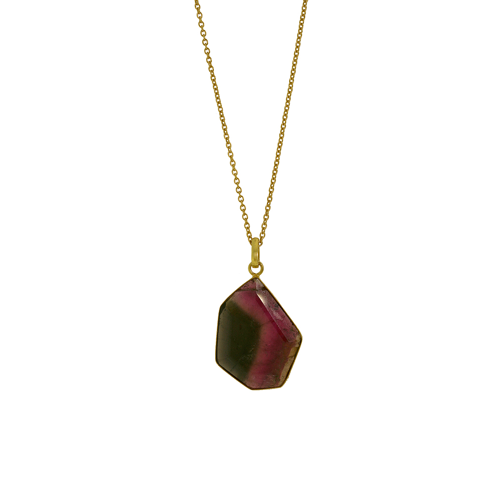 Unbranded Hexagon Tourmaline Pendant