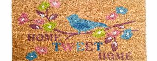 Unbranded Home Tweet Home Doormat - 70x40cm - Natural