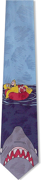 Homer Shark Tie (Lt Blue)