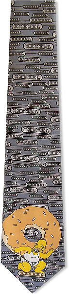 Unbranded Homer XXXXXL Donut Tie (Grey)