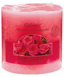 Unbranded Homescent Rose Garden Pillar Candle