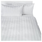 Unbranded Hotel 5* Satin Stripe King Duvet Set, White