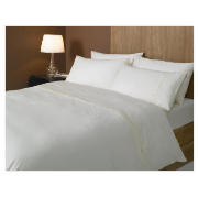 Unbranded Hotel 5* Squares Duvet Set Superking, Cream