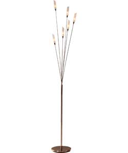 Unbranded Hyatt G4 Halogen 6 Arm Floor Lamp - Chocolate