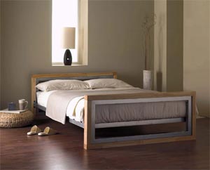 Hyder- Oslo- Kingsize- Metal/Wooden Bed