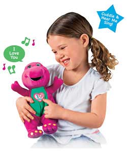 Adorable plush Barney.Press his ILove You; heart t