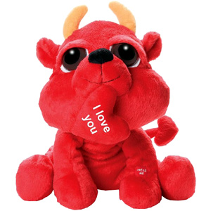 Unbranded I Love You Red Devil Musical Kissing Teddy Bear