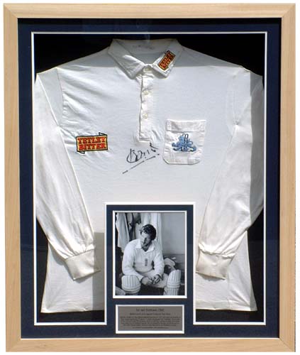 Unbranded Ian Botham OBE and#8211; Signed match England test shirt Presentation