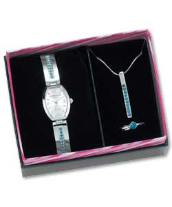 Identity London Ladies 3 Piece Watch- Pendant & Ring Set