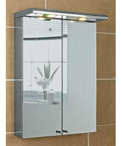 Unbranded Illuminated Stainless Steel 2 Door Cabinet