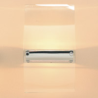 Illusion Curvy Glass Panel Wall Light Clear Glass