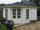 Unbranded Ingrid Log Cabin with Shed: 3 x 4.4m - Floor Pack