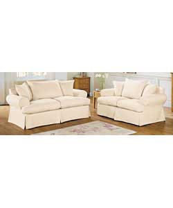 Unbranded Isabelle Large Sofa   Free Regular Sofa - Natural