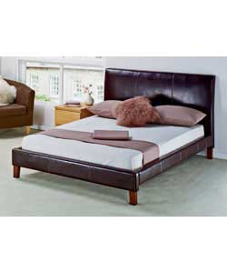 Islington Chocolate Kingsize Bed with Sprung Mattress