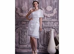 Unbranded Ivory Sloping shoulder Modern Cocktail Dresses