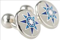 Unbranded Ivory Starburst Enamel Cufflinks by Veritas