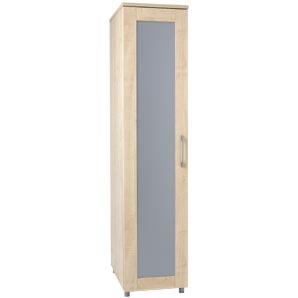 This slim single wardrobe has the unique feature o