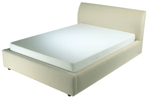 The Blaze Bed is part of the upholstered bed range and features Storage with style Slatted base