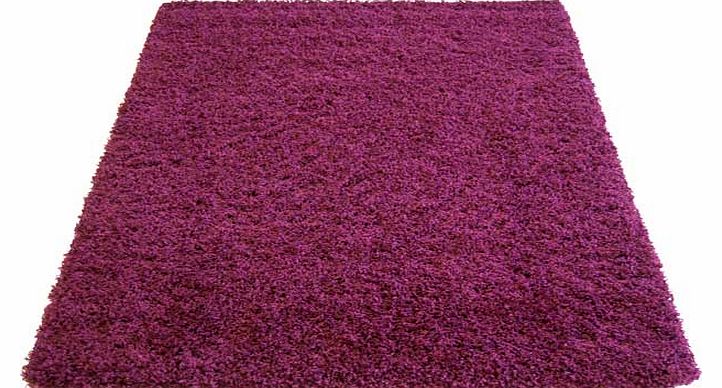 Unbranded Jazz Shaggy Rug - Plum - 120 x 170cm