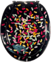 Jelly Beans Black Glitter Toilet Seat