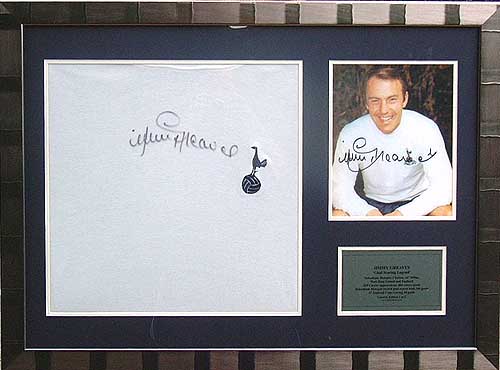 Unbranded Jimmy Greaves signed and framed shirt presentation