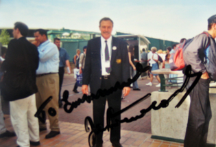 John Newcombe signed photoA 6