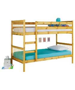 Unbranded Jorden Antique Single Bunk Beds with Comfort Matt