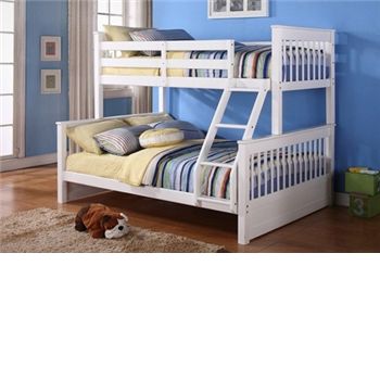 Unbranded Juliet Wooden Triple Sleeper Bunk Bed in White