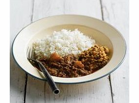 Minced lamb cooked with potatoes and whole green lentils with cumin rice. Please note that our dishes for Ethnic Diets are stocked to order, so please order 14 days before you require delivery. Thank you.