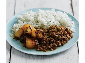 Minced lamb and green peas with spinach potatoes and spinach rice. Please note that our dishes for Ethnic Diets are stocked to order, so please order 14 days before you require delivery. Thank you.