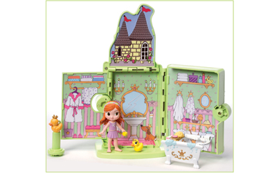 Unbranded KeyTweens Small Princess Playsets - Bath Time