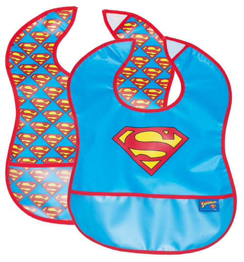 Unbranded Kids Superbaby 2pk Crumb Catcher Bibs