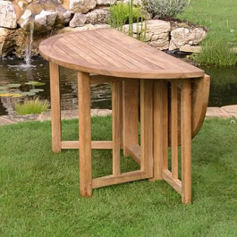 Unbranded Kindom Teak Oval Gateleg Table 1.8m x 1.2m