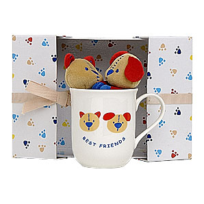 Kitty and Pup Toys and Mug Set