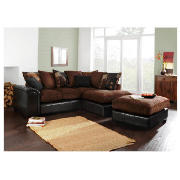 Unbranded Knole right hand facing corner sofa, mocha