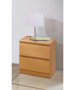 Kolari 2-Drawer Bedside Chest - Beech