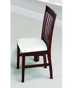 Kyoto dark wood pair of dining chairs