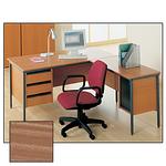 L-Shape Return Desk - Sapele