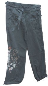 Ladies Embroided Wash Cotton Combat Pant