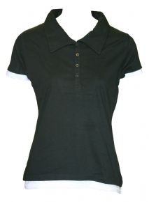 Ladies Mock Layer Short Sleeve Top