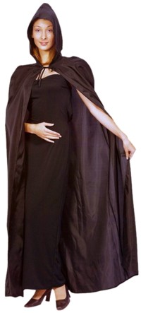 Ladies Value Hooded Cape Black