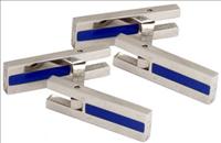 Unbranded Lapis Enamel Titanium Flatlinks by Stewart/Stand