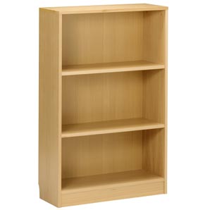 Laya Low Wide Bookcase- Beech