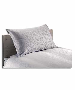 Leaf Jacquard Blue Single Duvet Cover Set