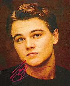 signed leonardo di caprio photo