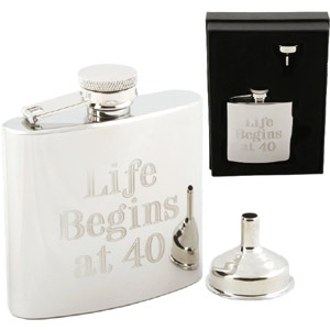 Unbranded Life Begins At 40 Hip Flask