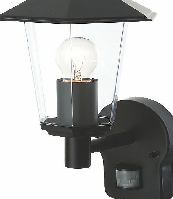 Unbranded Lighthouse Matt Black Wall Light with PIR 40W