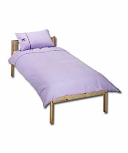 Lilac Zen Embroidered Single Duvet Cover Set