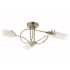 Limbo Ceiling Light- Antiqued Brass- 3 Arm